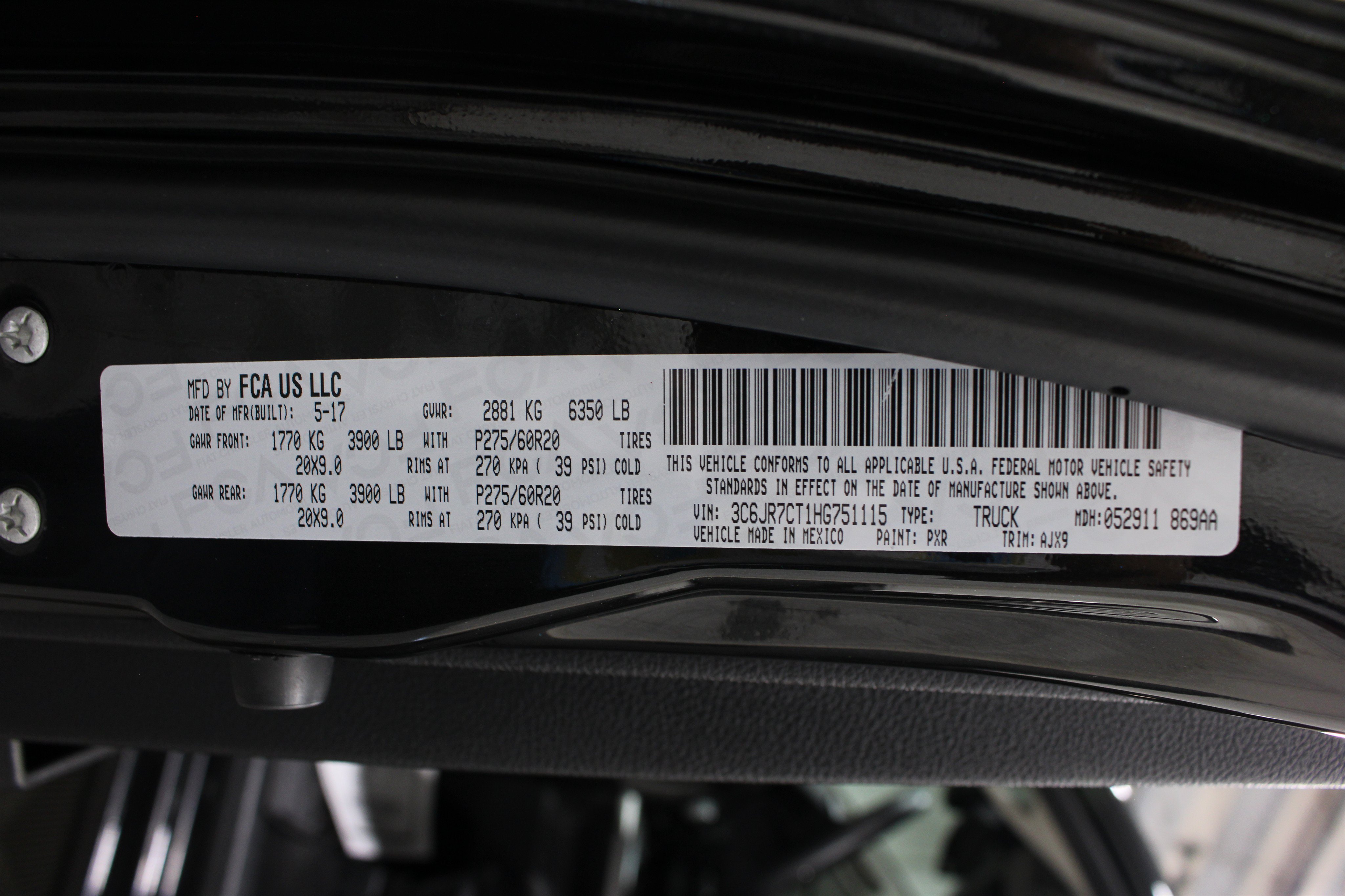 Used 2017 Brilliant Black Crystal Pearlcoat Ram Sport image 33