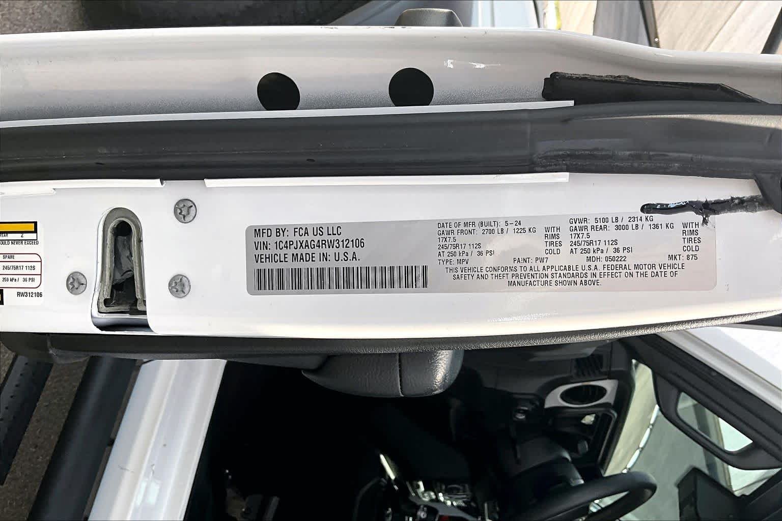 Used 2024 Bright White Clearcoat Jeep Sport S image 35
