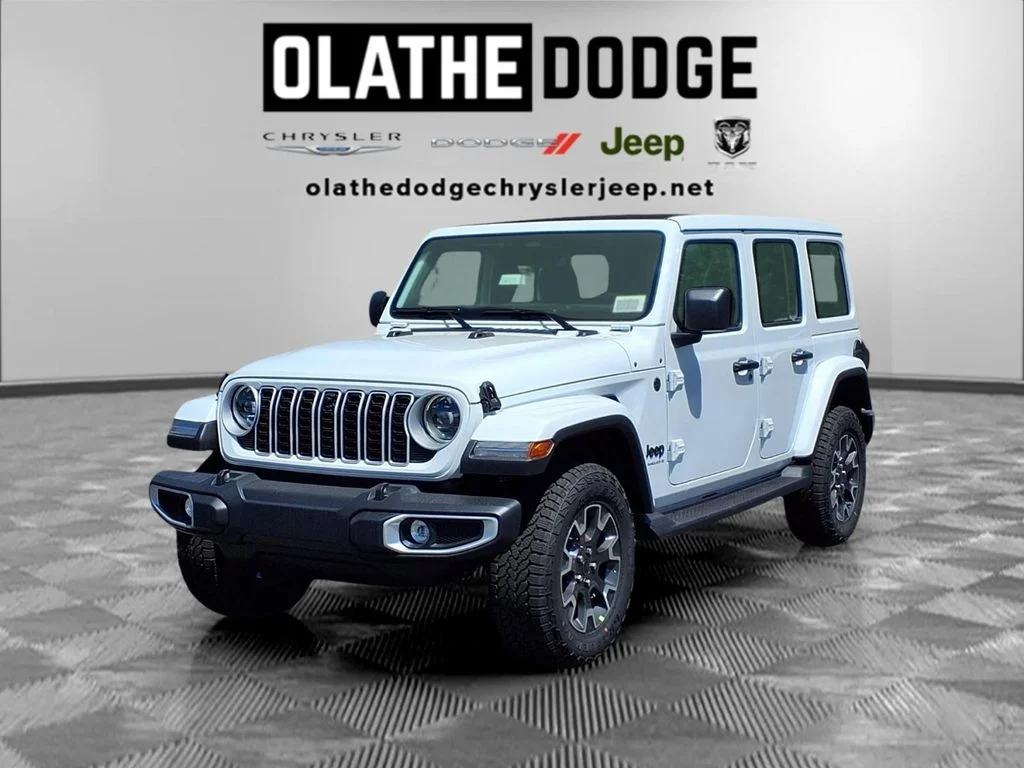 New 2026 Bright White Clear-Coat Exterior Paint Jeep Sahara image 1