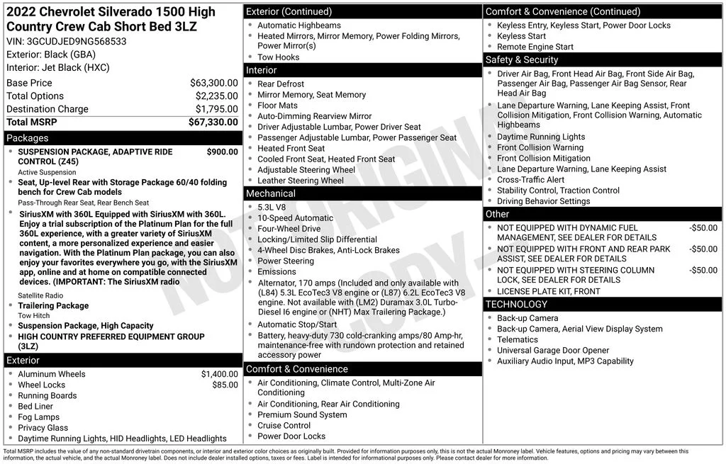 Used 2022 Black Chevrolet High Country image 30
