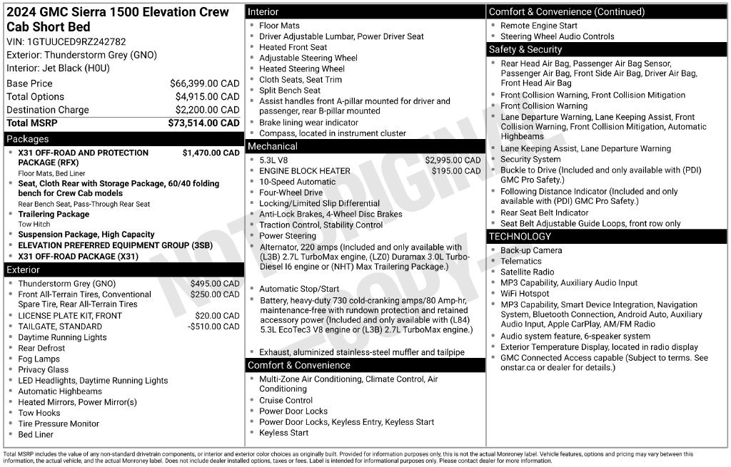 Used 2024 Gray GMC Elevation image 24