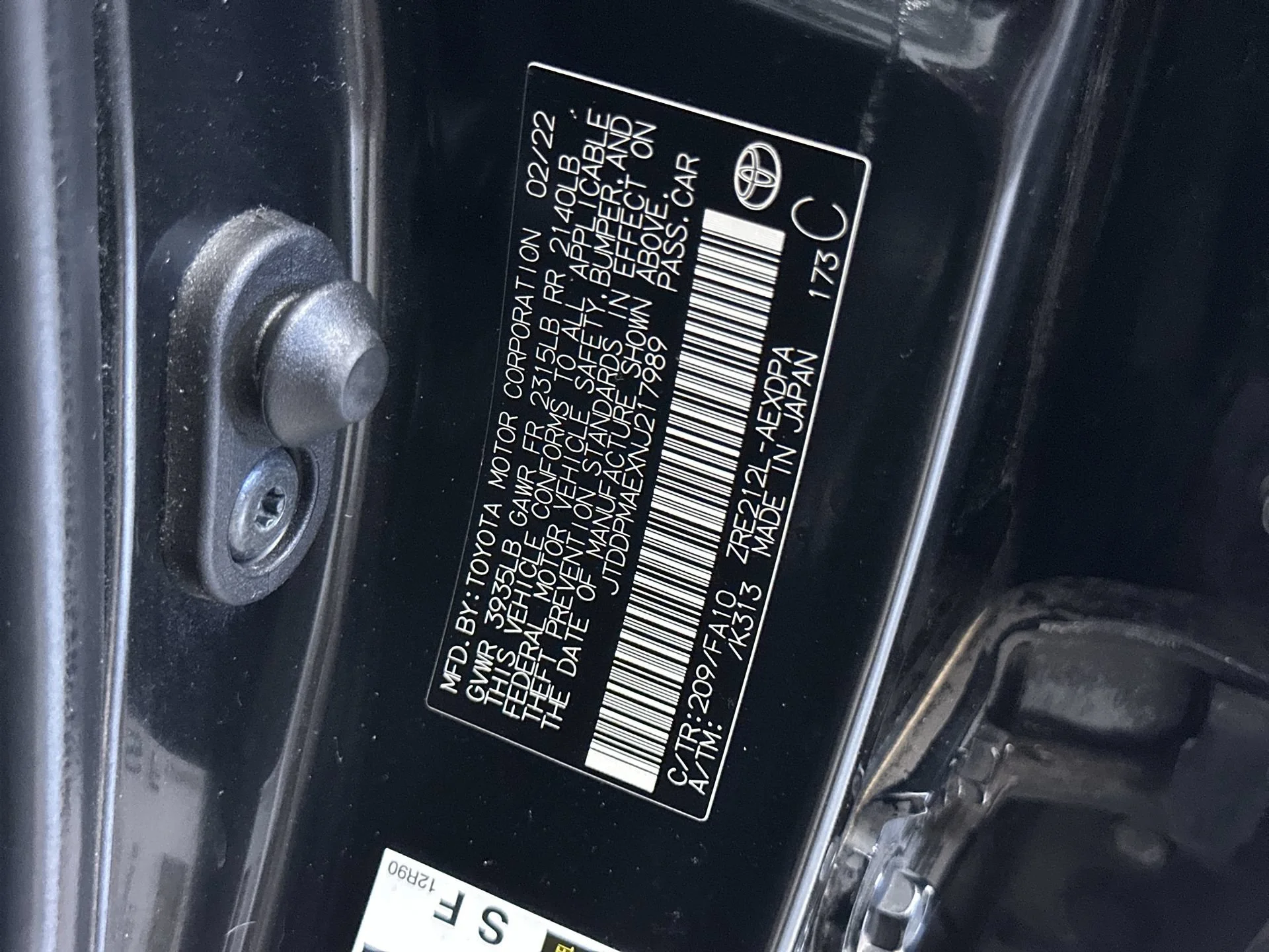 Used 2022 Black Sand Pearl Toyota L image 13