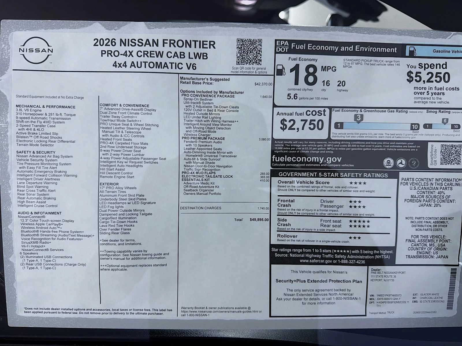 New 2026 Glacier White Nissan PRO-4X image 6