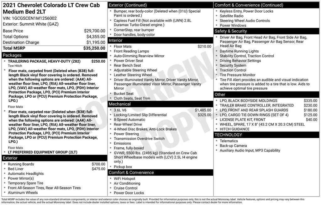 Used 2021 White Chevrolet LT image 2