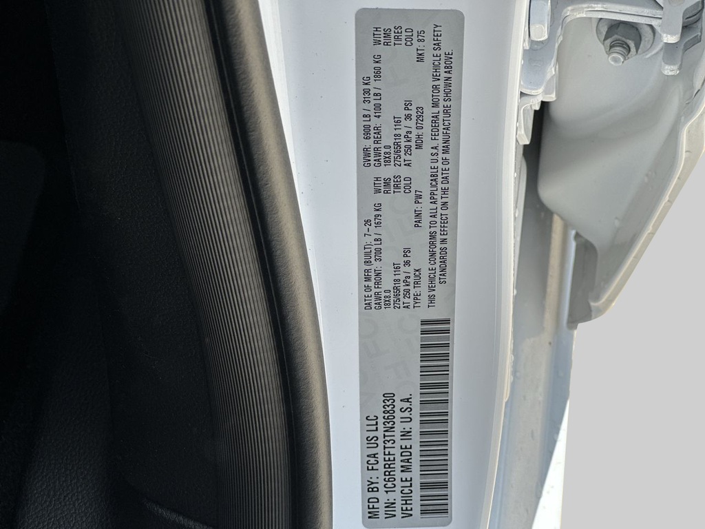 New 2026 Bright White Clear-Coat Exterior Paint RAM Big Horn/Lone Star image 45