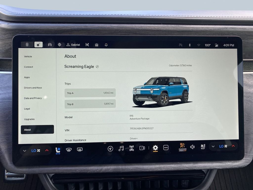 Used 2023 Rivian Blue Rivian Adventure Quad Motor Large Pack image 36