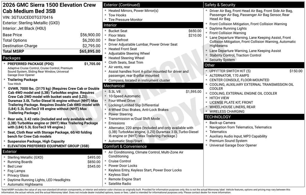 2026 GMC Sierra 1500 Elevation - Photo 40