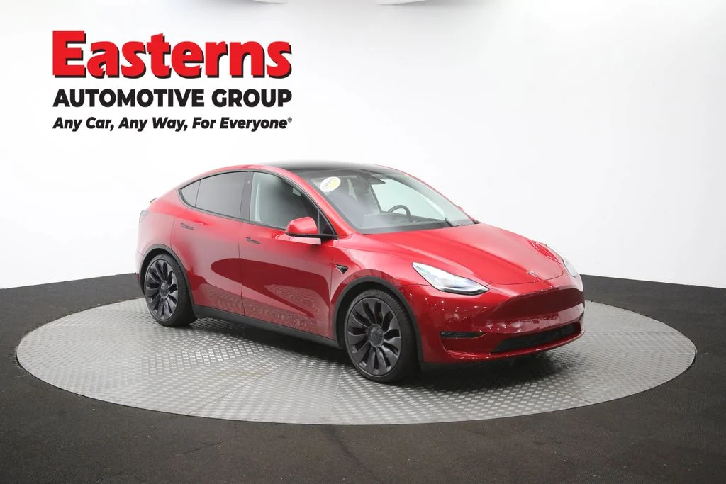 Used 2020 Red Tesla Performance image 44