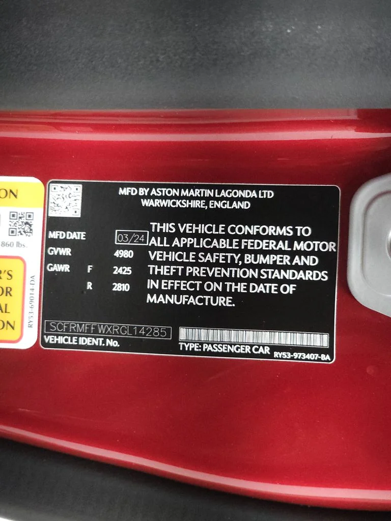 Used 2024 Hyper Red Signature Metallic Aston Martin  image 37