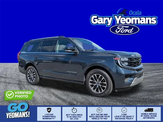 Certified Used 2025 Stone Blue Metallic Ford Platinum image 1