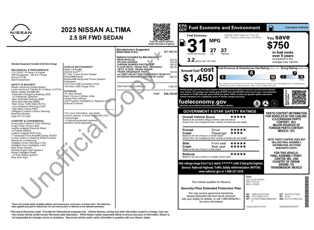 Used 2023 Blue Nissan 2.5 SR image 4