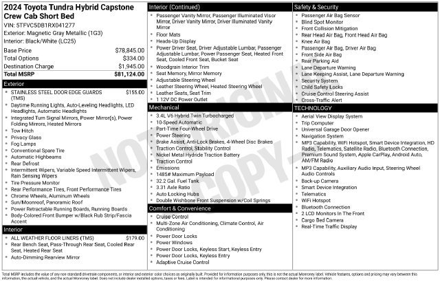 Used 2024 Gray Toyota Capstone image 23