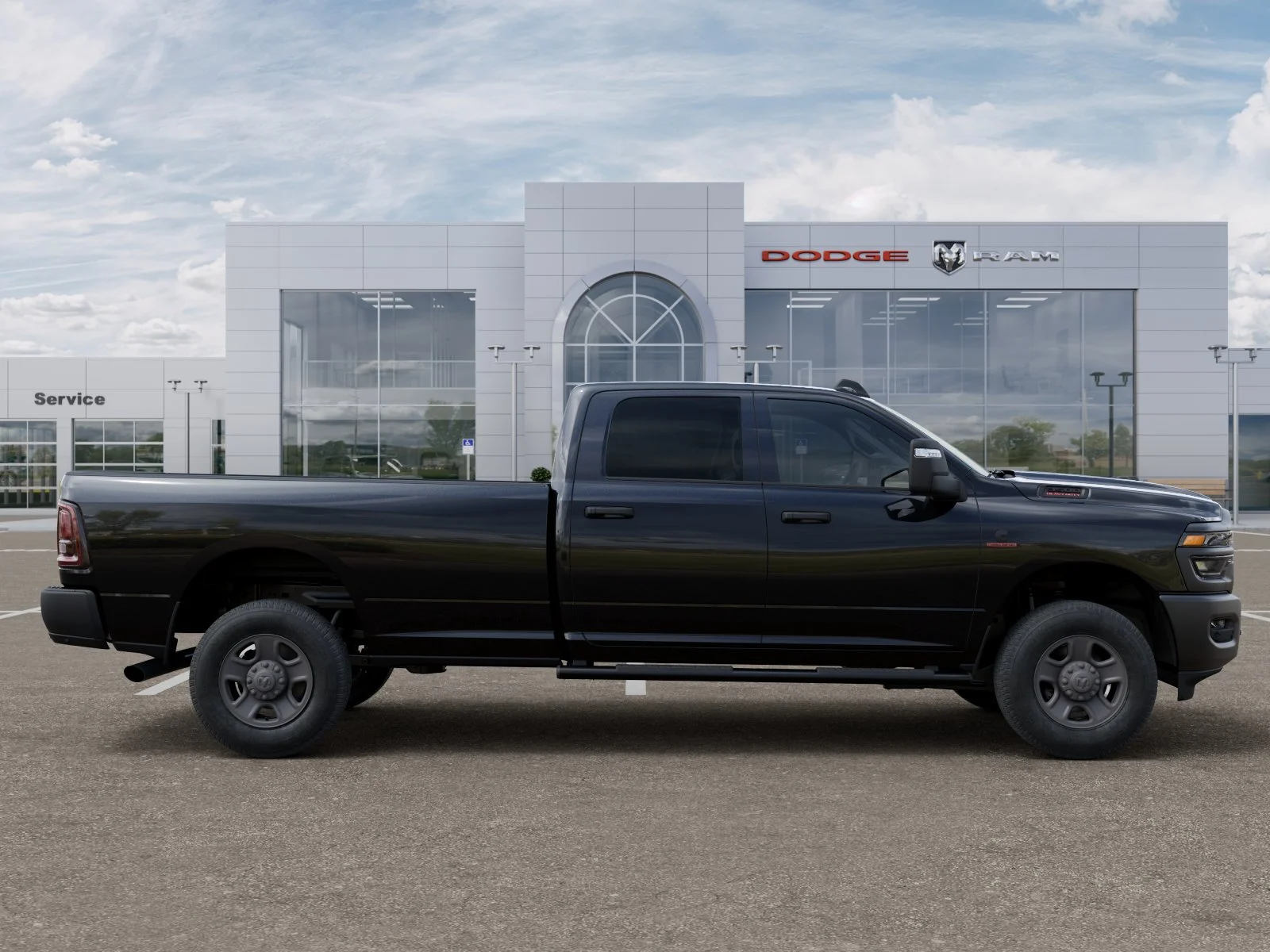 New 2026 Diamond Black Crystal Pearl-Coat Exterior Paint RAM Tradesman image 48