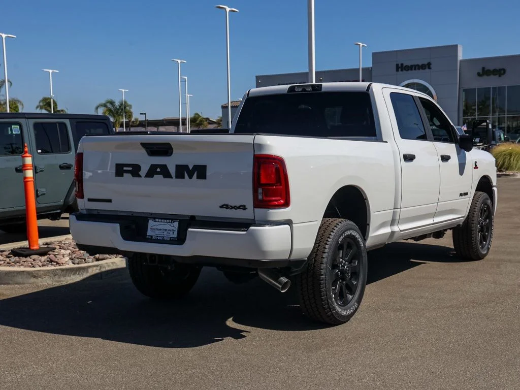 New 2026 Bright White Clear-Coat Exterior Paint RAM Big Horn Night Edition image 3