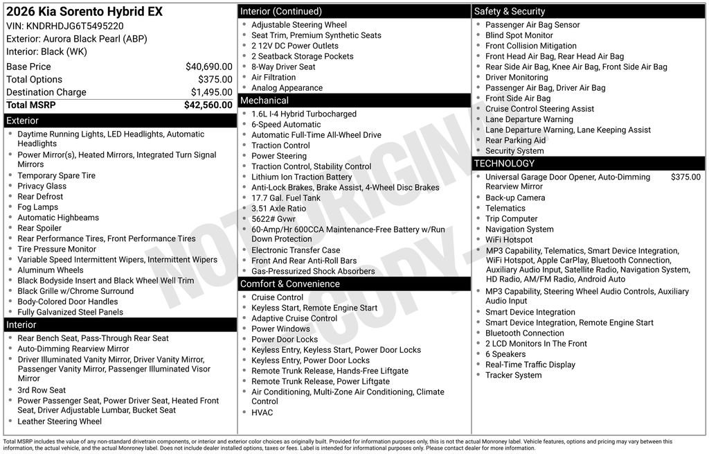 New 2026 Black Kia EX image 6