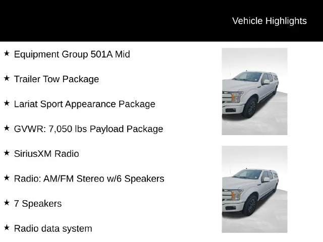 Used 2019 White Ford LARIAT image 8