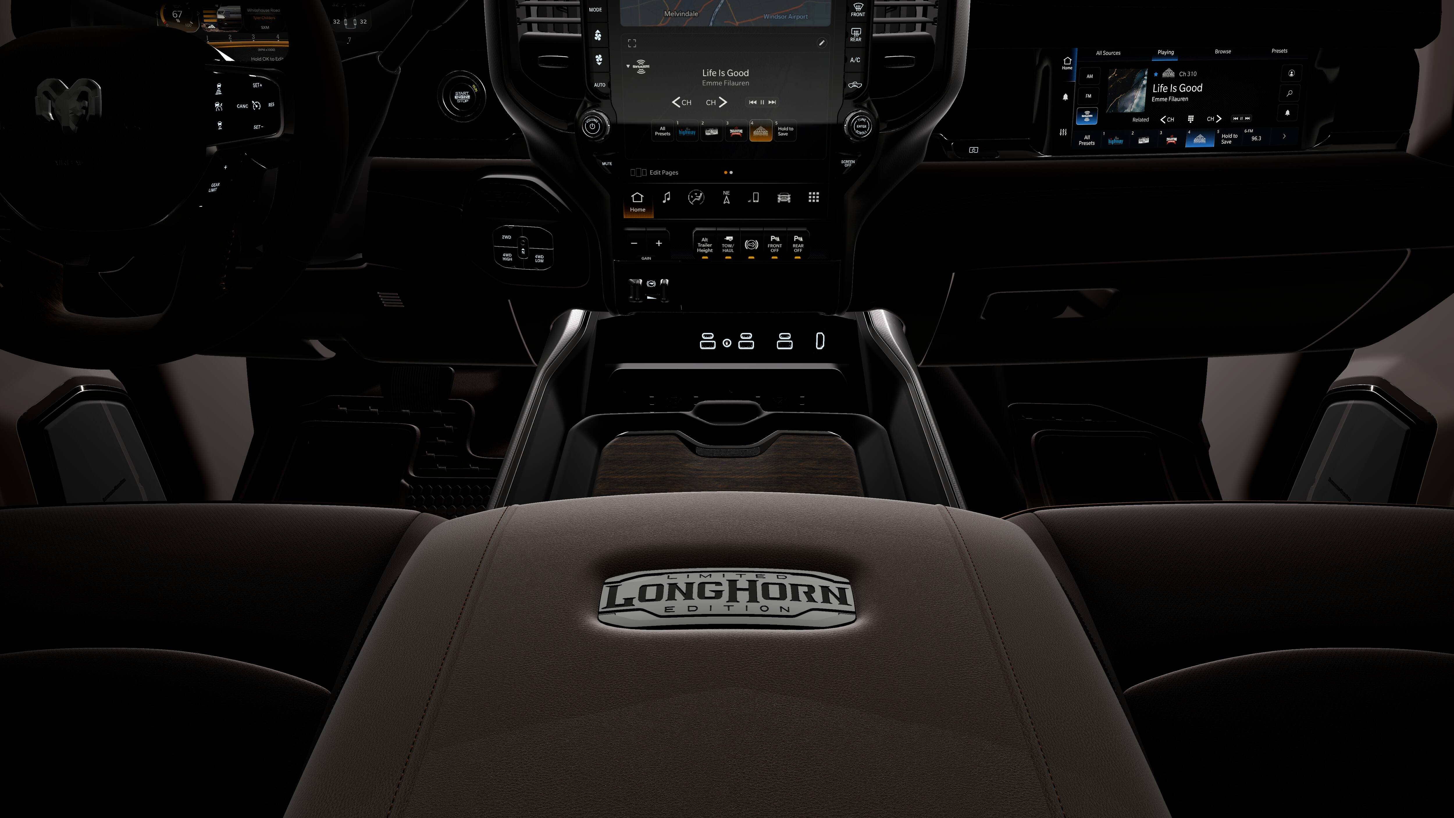 New 2026 Diamond Black Crystal Pearl-Coat Exterior Paint RAM Longhorn image 5