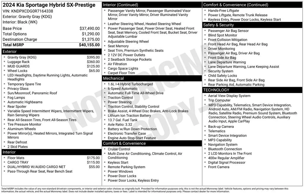 Certified Used 2024 Gray Kia SX-Prestige image 8