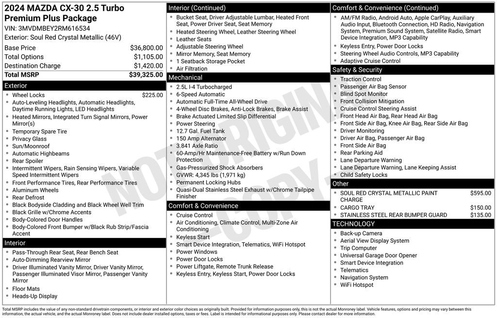 Certified Used 2024 Red Mazda 2.5 Turbo Premium Plus Package w/Premium Plus Package image 30