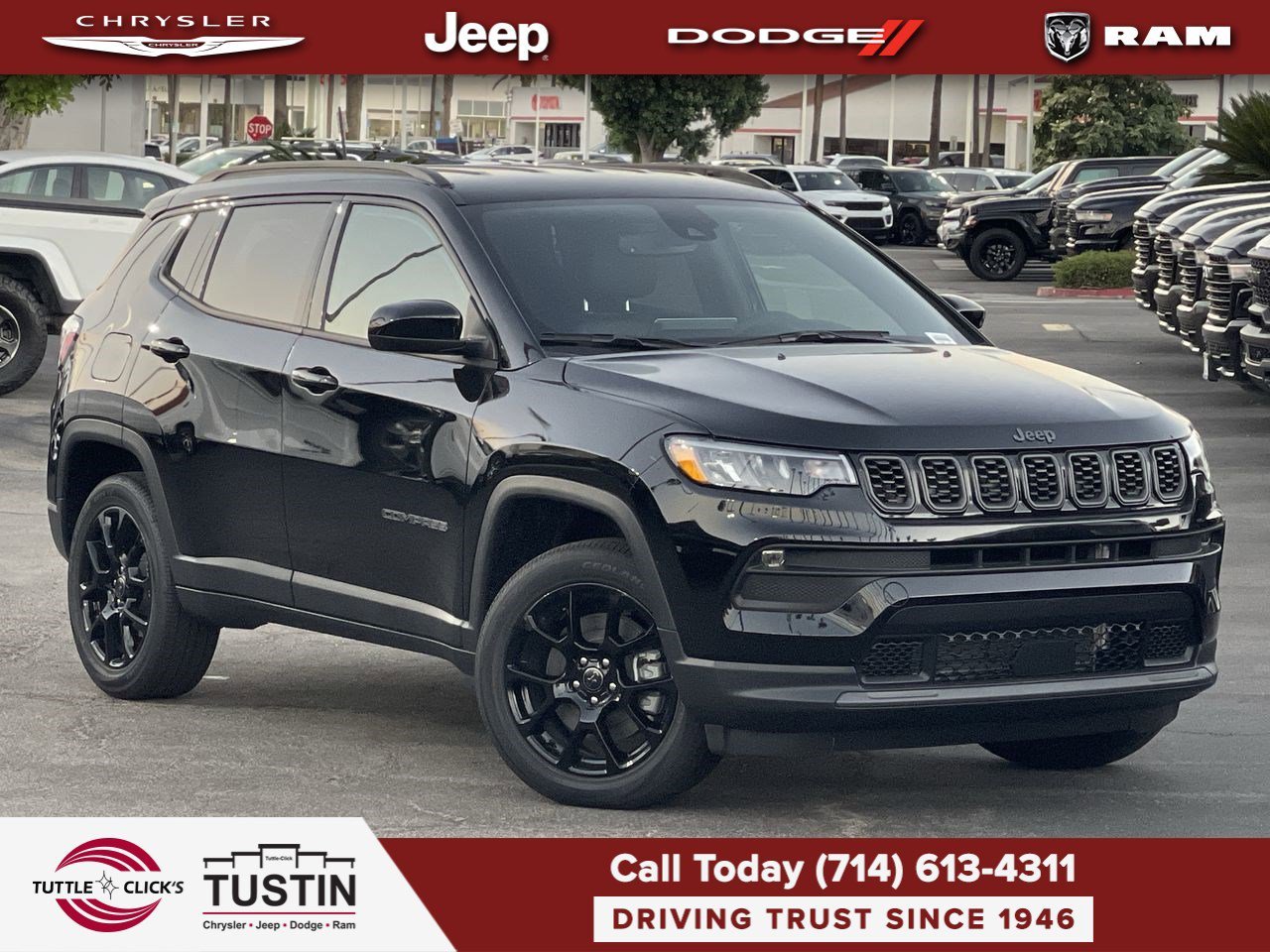 New 2026 Diamond Black Crystal Pearlcoat Jeep Latitude image 1