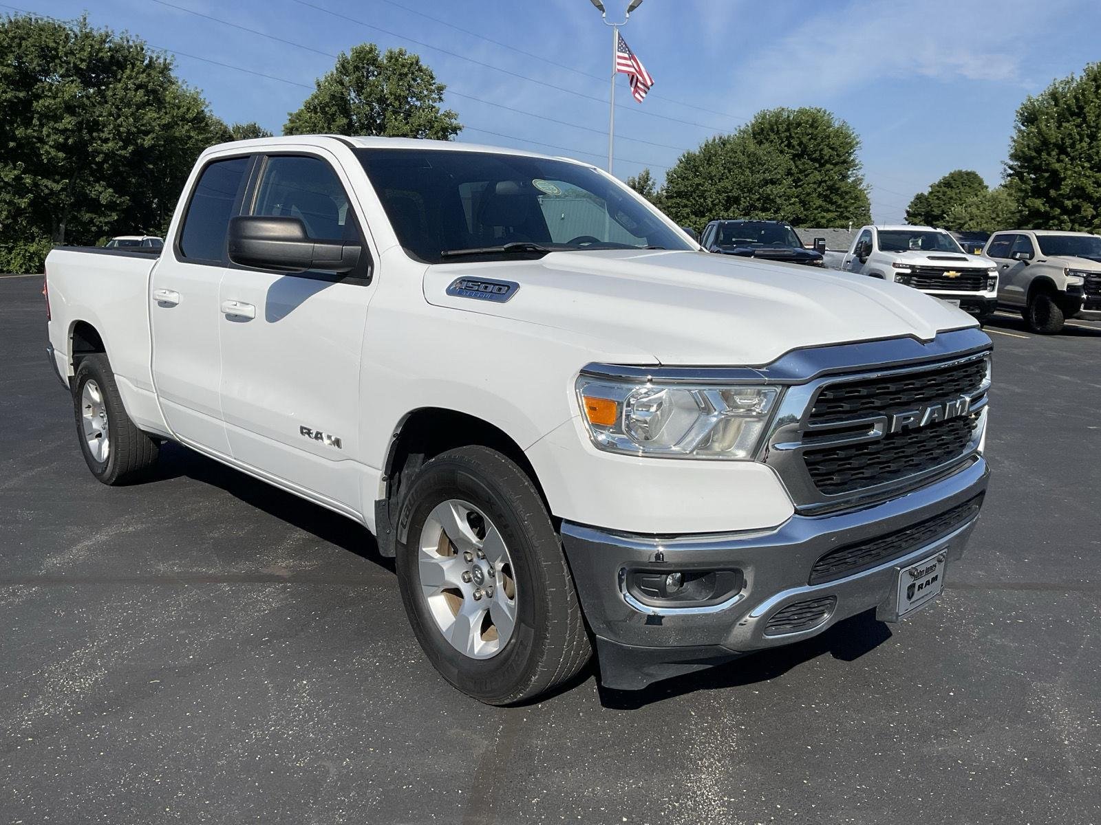 Used 2022 Bright White Clearcoat Ram Lone Star image 3