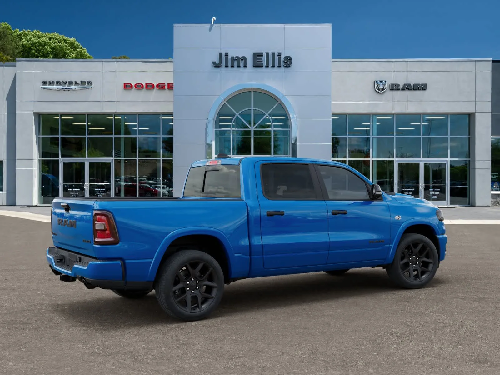 New 2026 Hydro Blue Pearl-Coat Exterior Paint RAM Laramie image 4