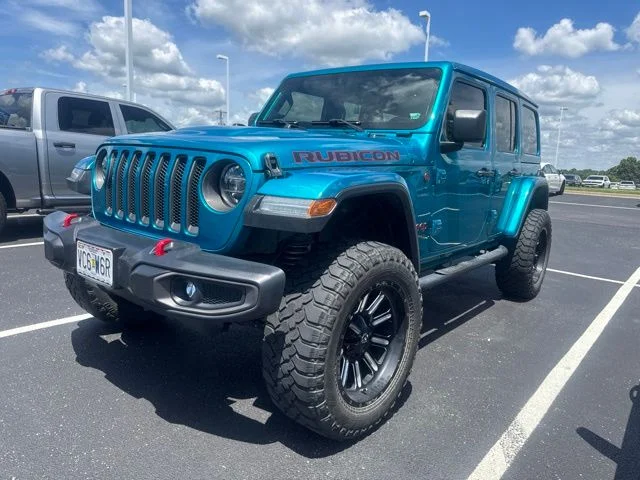 Used 2020 Teal Jeep Unlimited Rubicon image 2