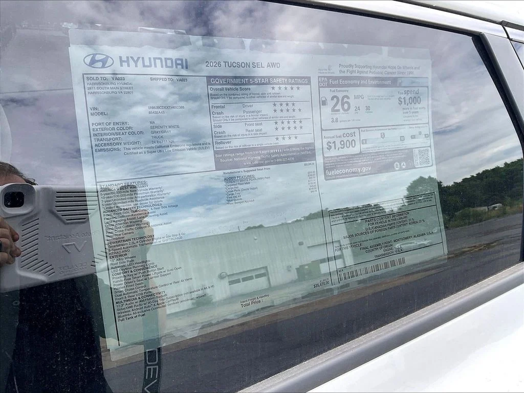 New 2026 White Hyundai SEL image 13