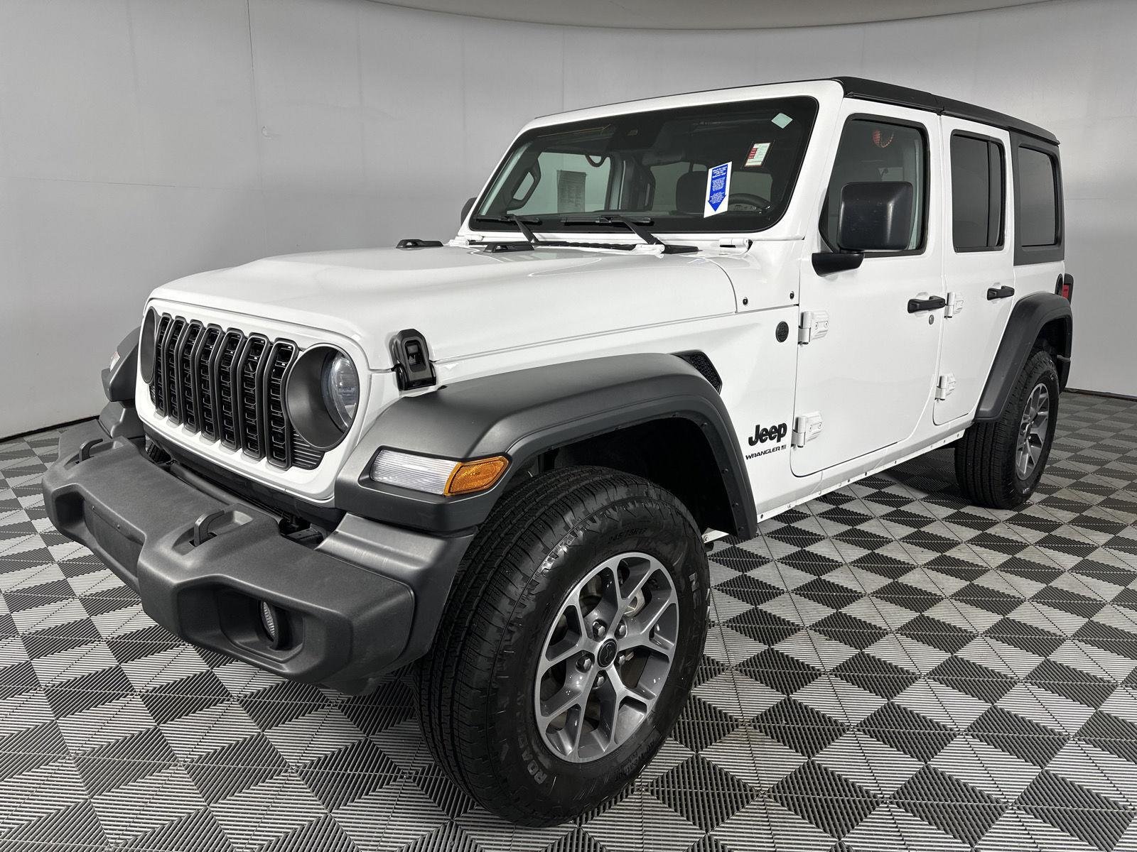 Used 2024 Bright White Clearcoat Jeep Sport S image 3