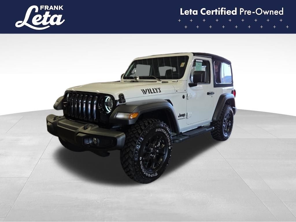 Used 2023 Bright White Clearcoat Jeep  image 1