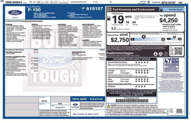 Certified Used 2025 Agate Black Metallic Ford Lariat image 34