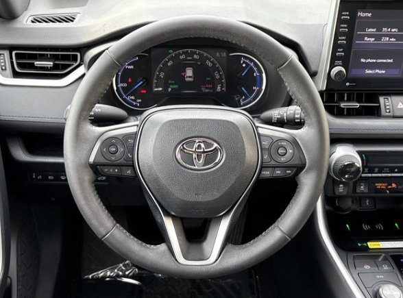 Used 2022 Midnight Black Metallic Toyota Hybrid XSE image 2