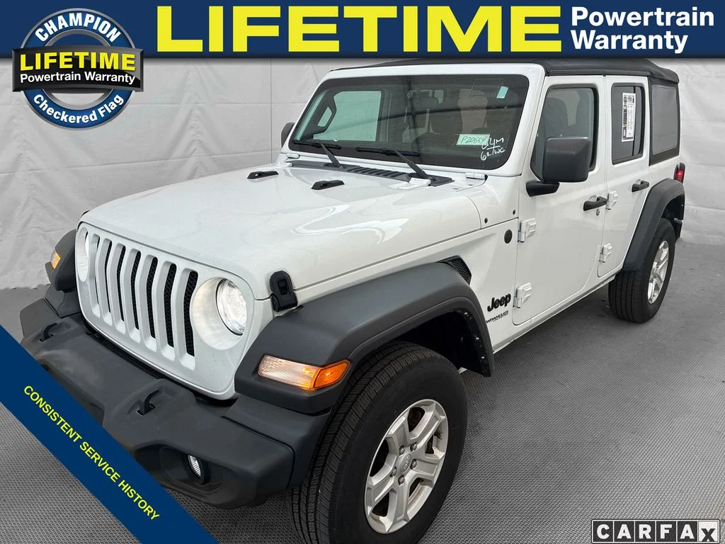 Used 2022 White Jeep Unlimited Sport S image 1