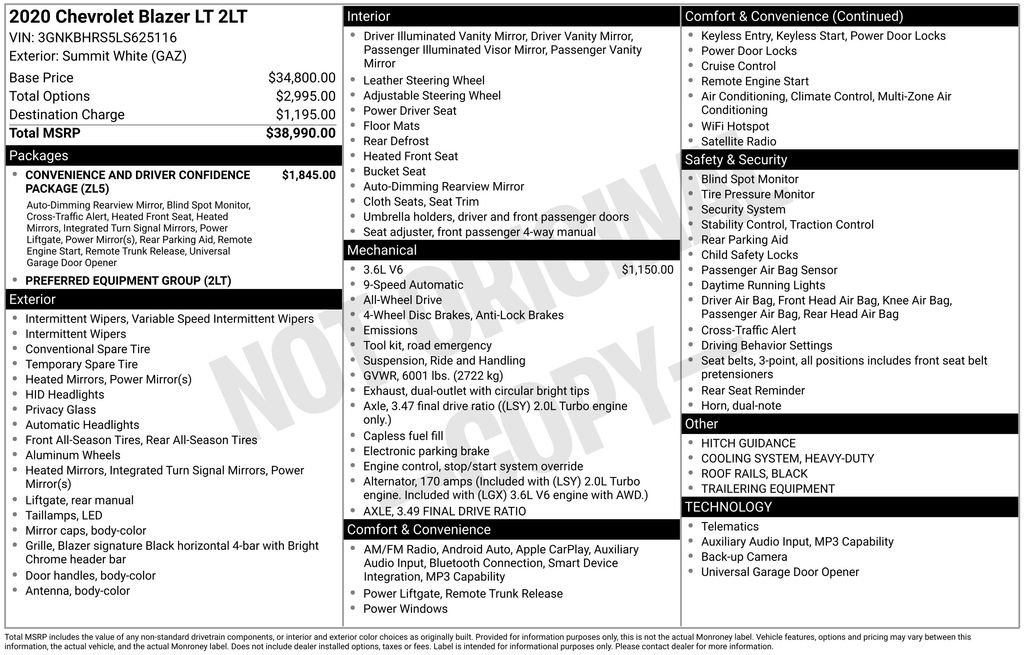 Used 2020 White Chevrolet LT image 21