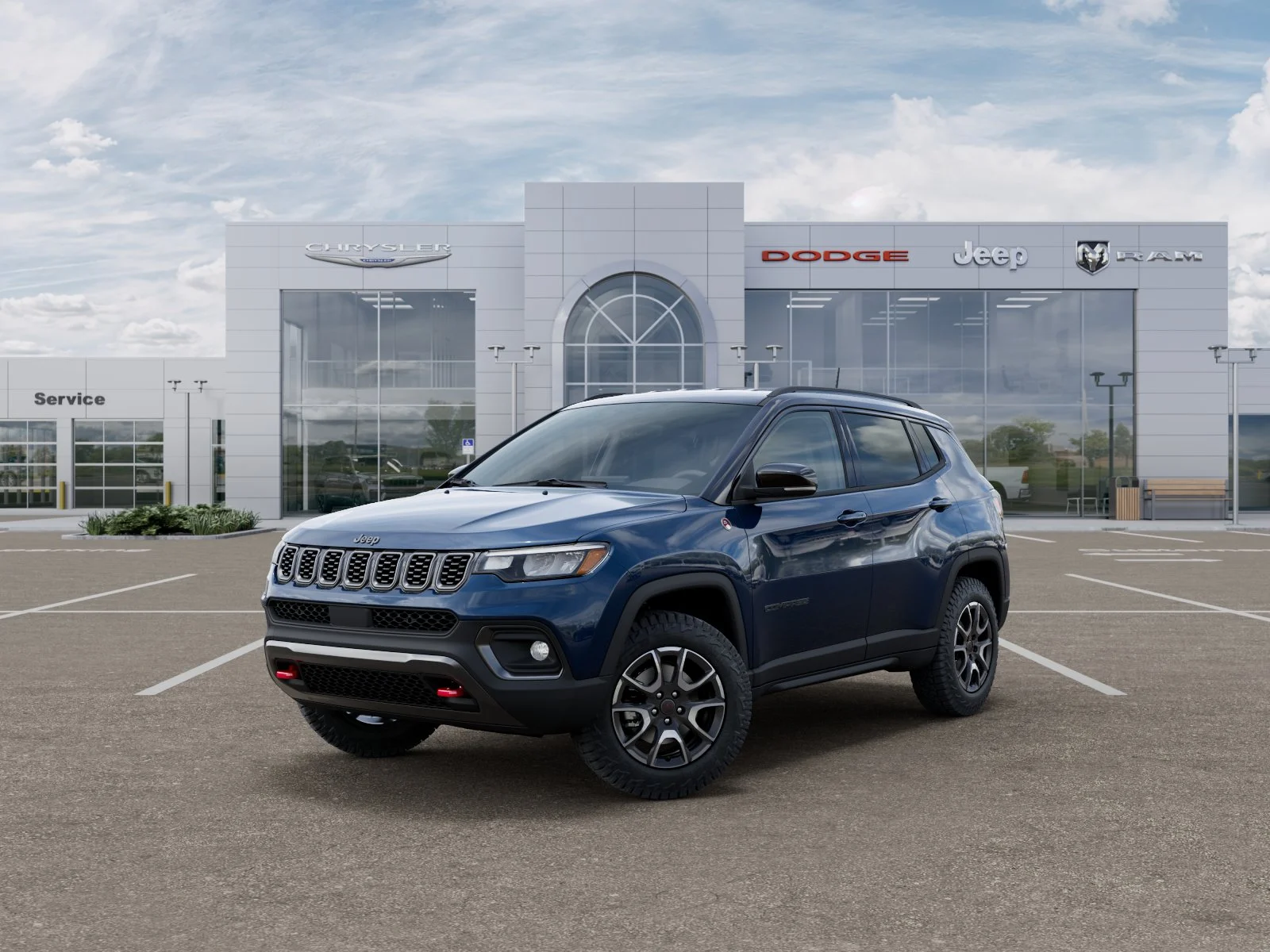 New 2026 Fathom Blue Pearl-Coat Exterior Paint Jeep Trailhawk image 1
