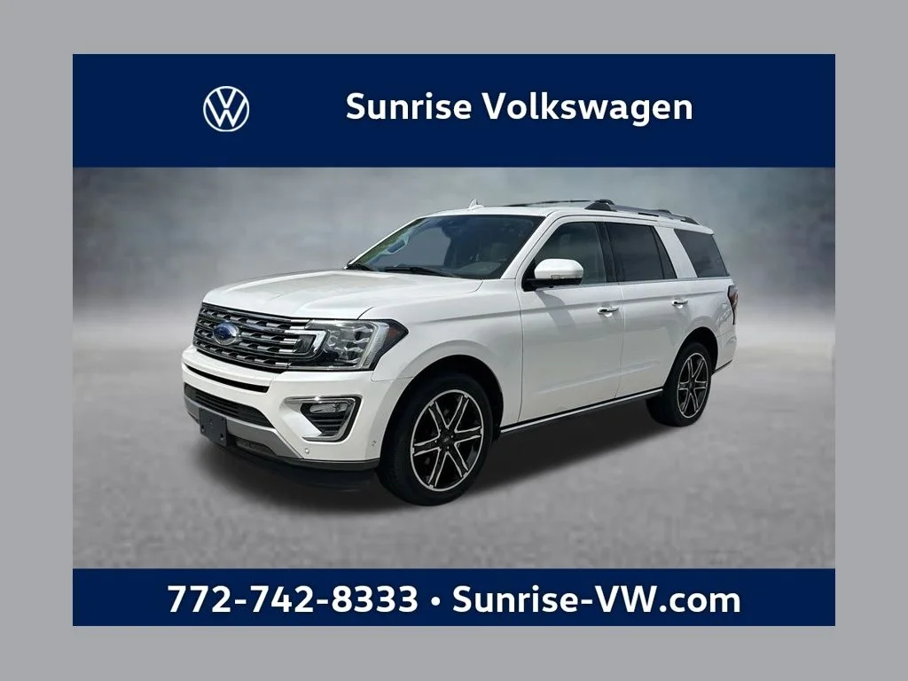 Used 2019 White Platinum Clearcoat Metallic Ford Limited image 1