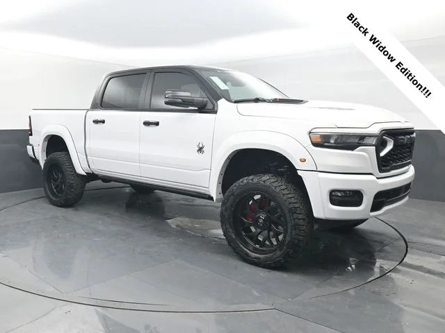 New 2026 Bright White Clear-Coat Exterior Paint RAM BLACK WIDOW EDITION image 8