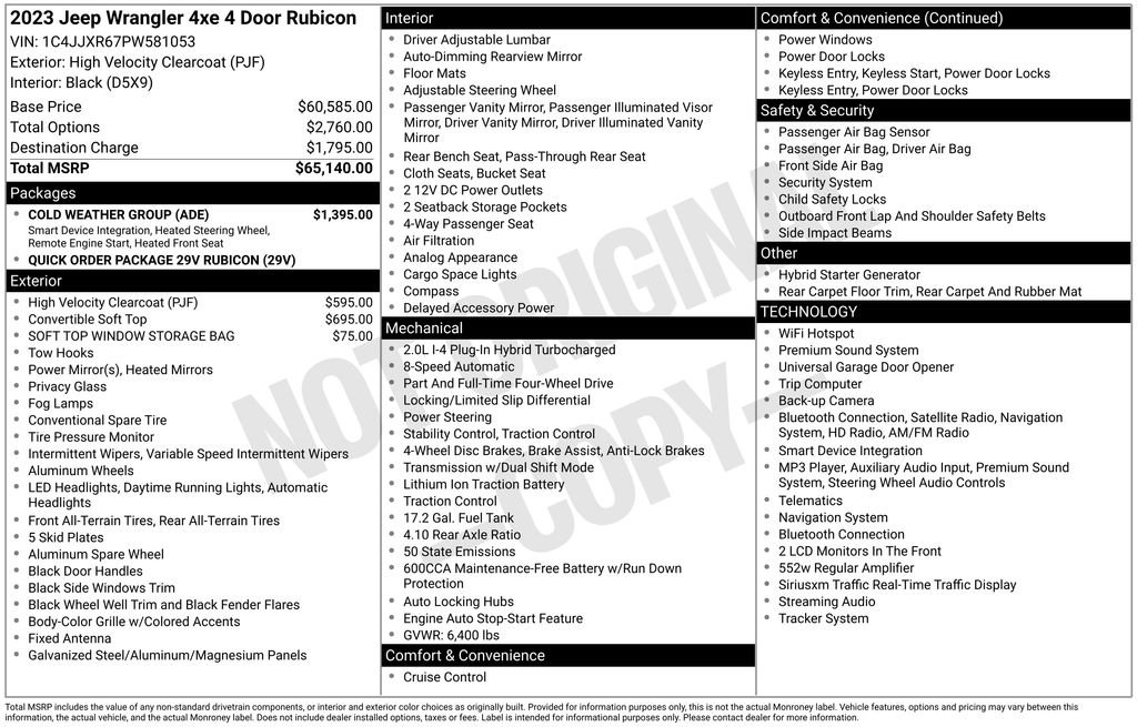 Used 2023 Yellow Jeep Rubicon 4xe image 6