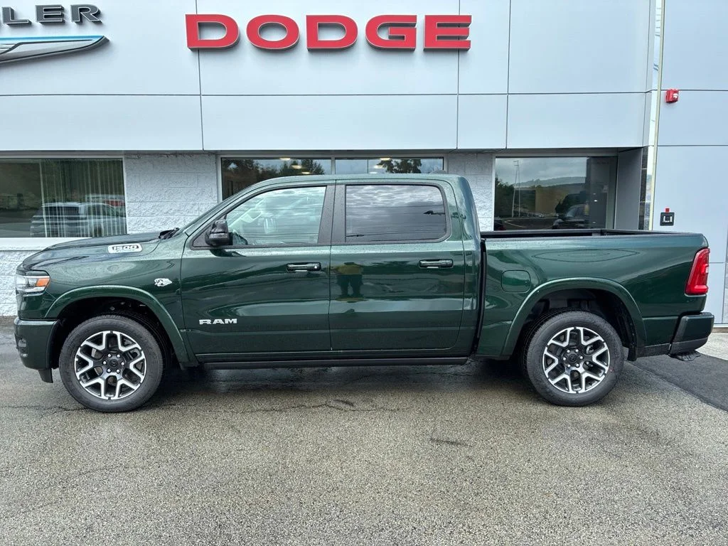 New 2026 Serrano-Green Metallic Exterior Paint RAM Laramie image 2