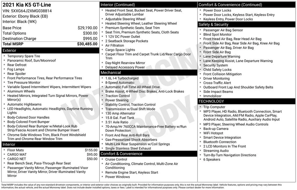 Used 2021 Black Kia GT-Line image 6