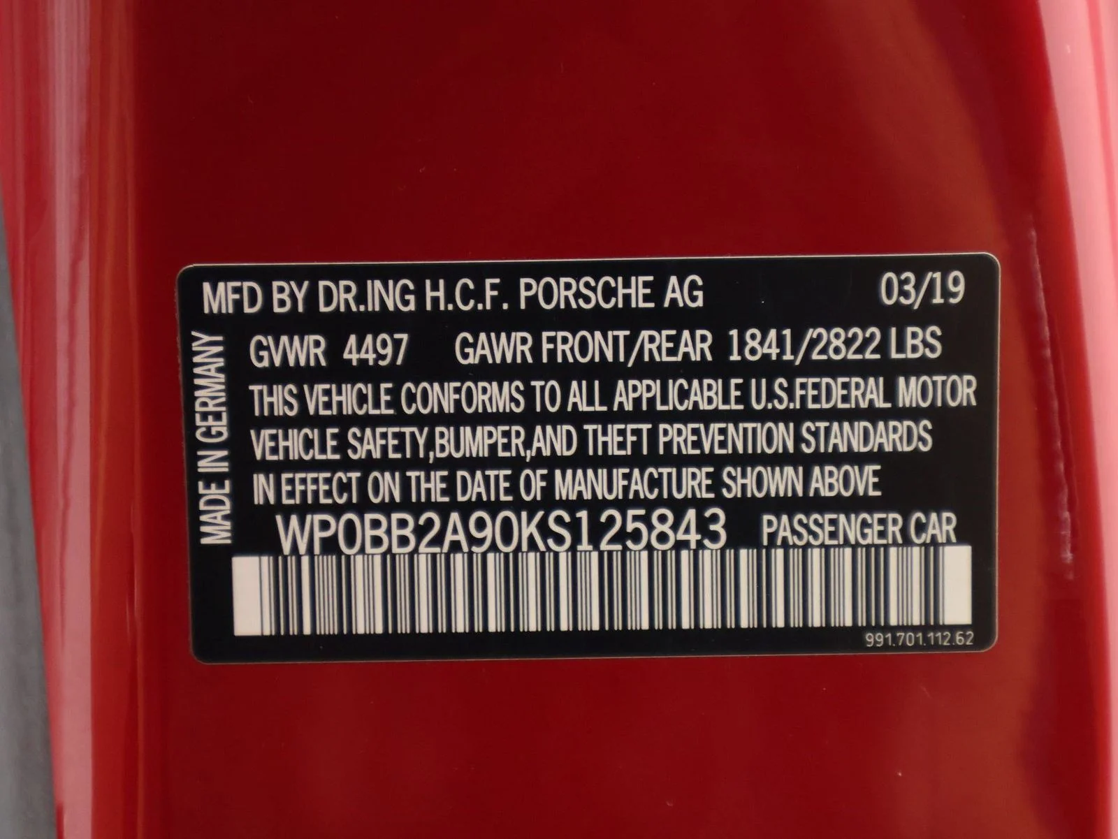 Certified Used 2019 Carmine Red Porsche Targa 4 GTS image 19