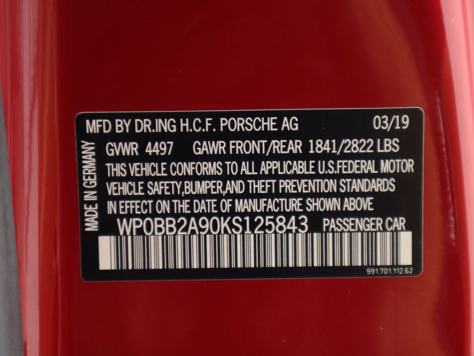Certified Used 2019 Carmine Red Porsche Targa 4 GTS image 19