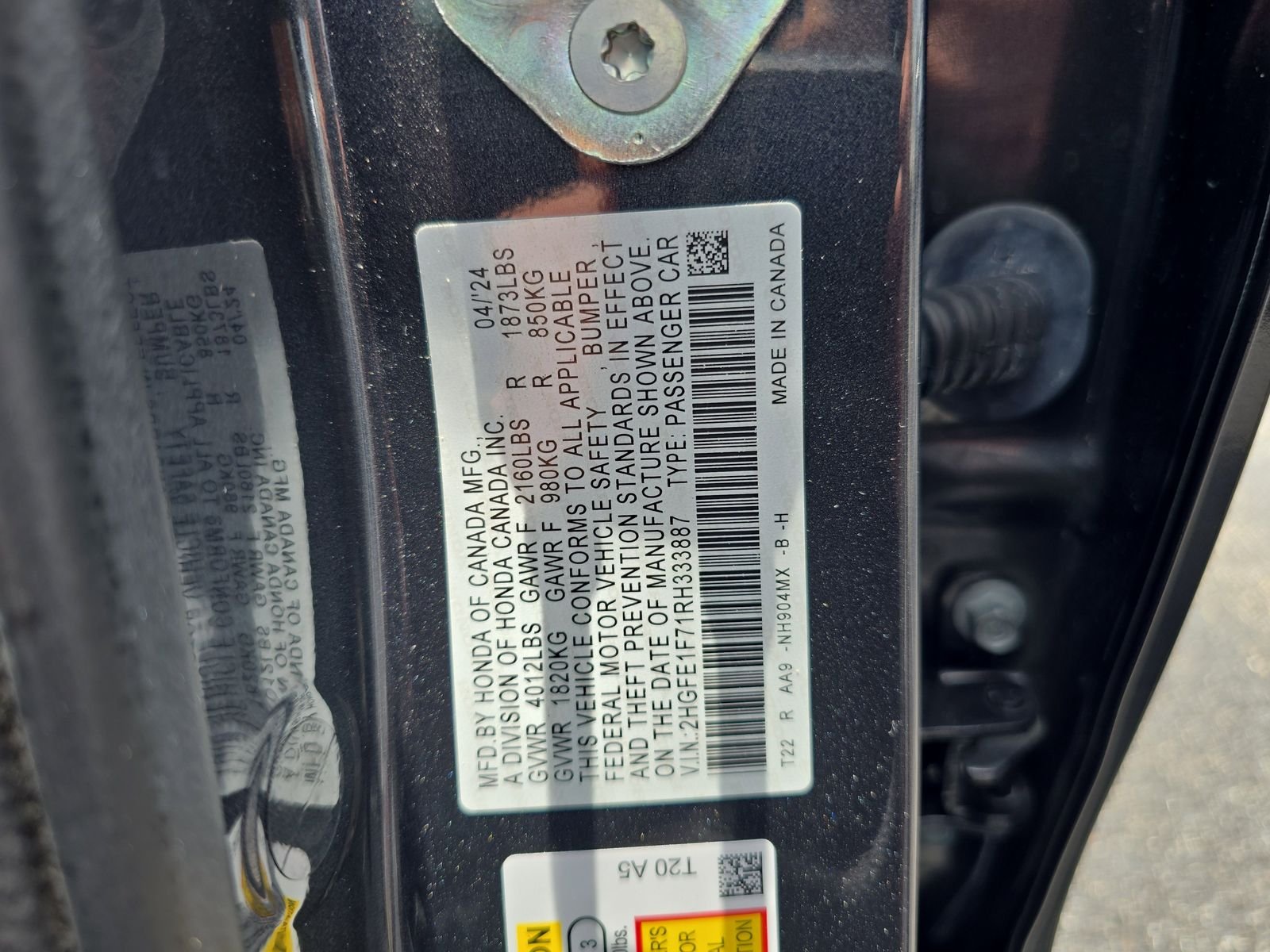 Certified Used 2024 Meteorite Gray Metallic Honda EX image 31