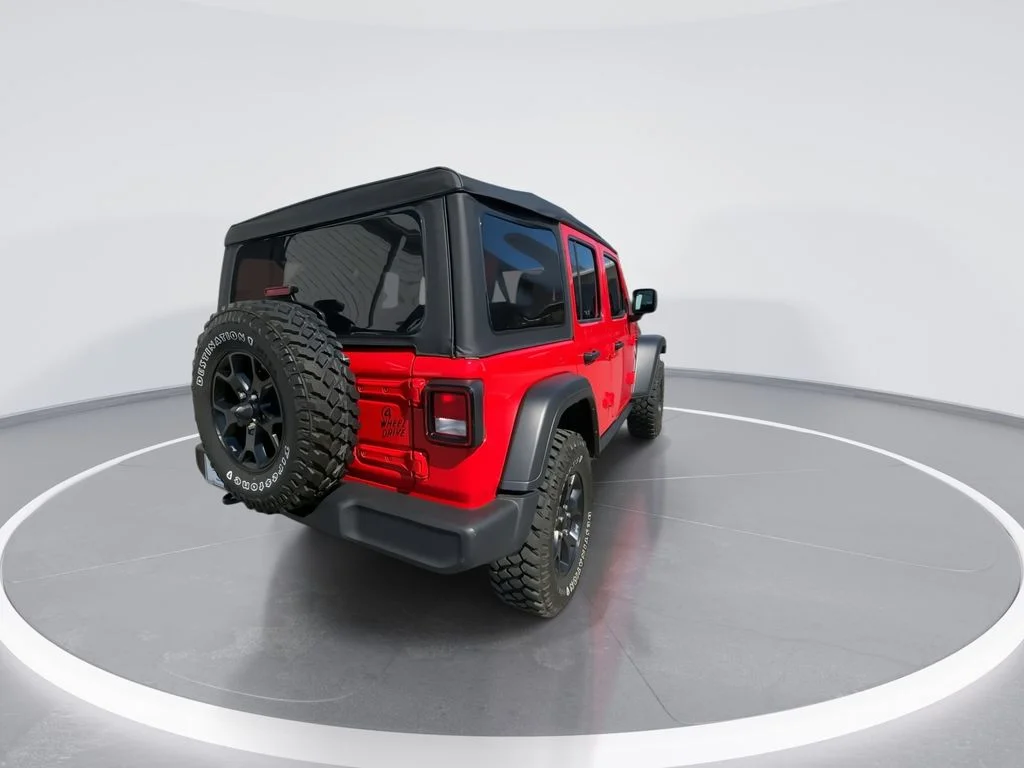 Used 2021 Red Jeep Unlimited Willys image 8