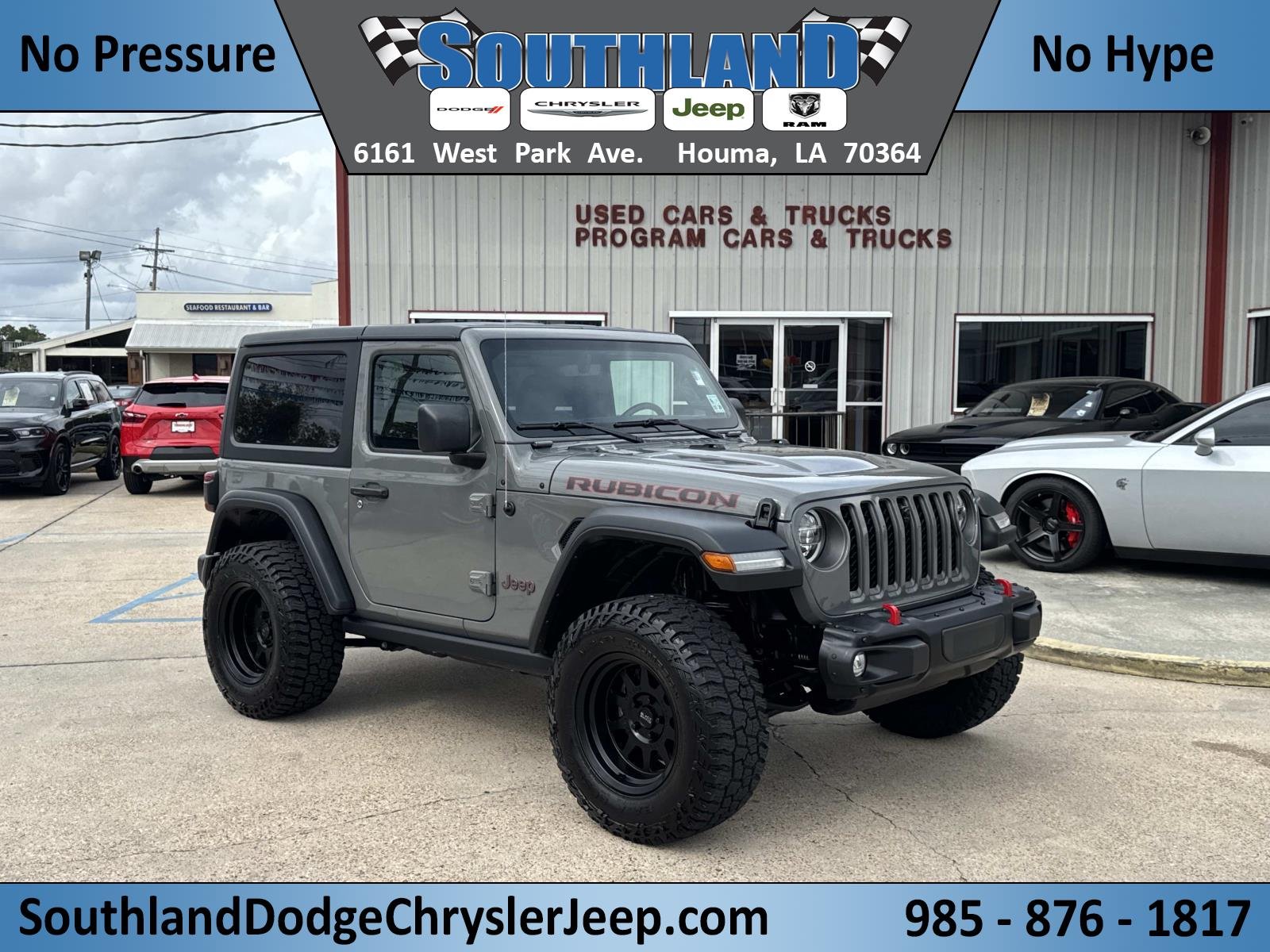 Used 2021 Granite Crystal Metallic Clearcoat Jeep Rubicon image 1