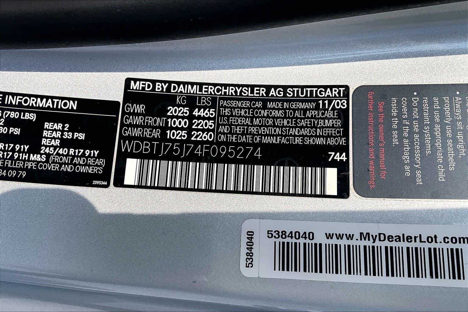 Used 2004 Brilliant Silver Metallic Mercedes-Benz 5.0L image 29