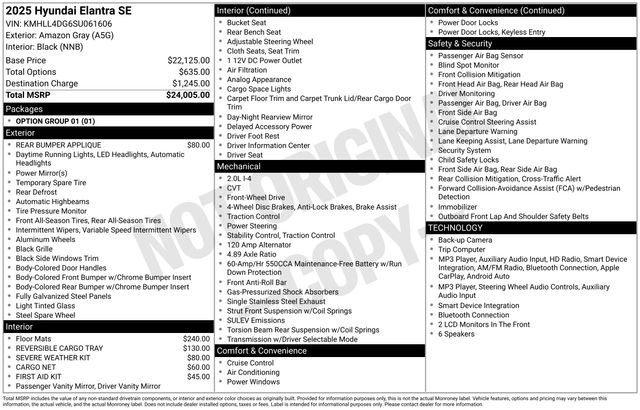 Used 2025 Gray Hyundai SE image 24