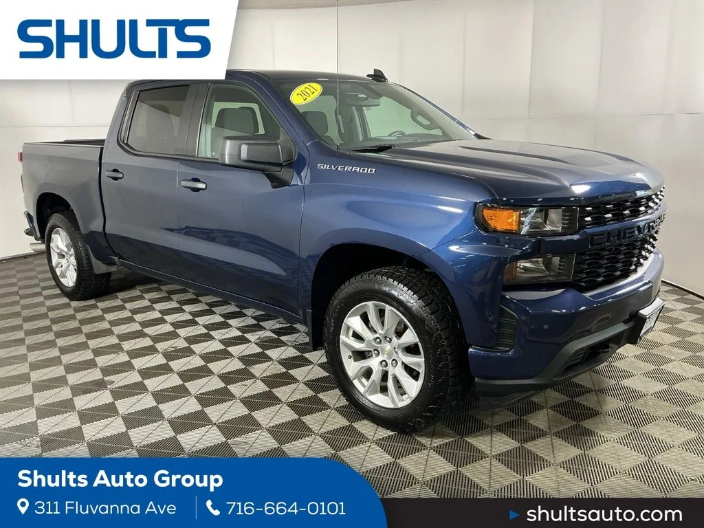 Certified Used 2021 Blue Chevrolet Custom image 1