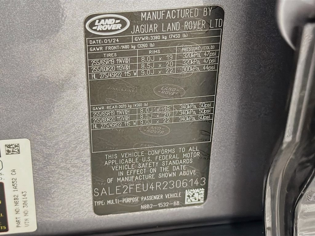Certified Used 2024 Eiger Grey Metallic Land Rover X-Dynamic SE image 35