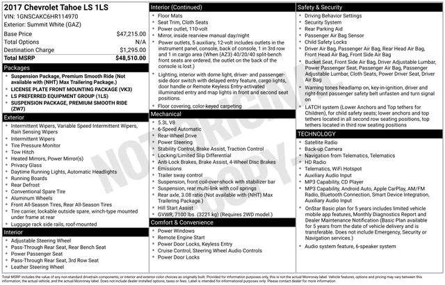 Used 2017 White Chevrolet LS image 8